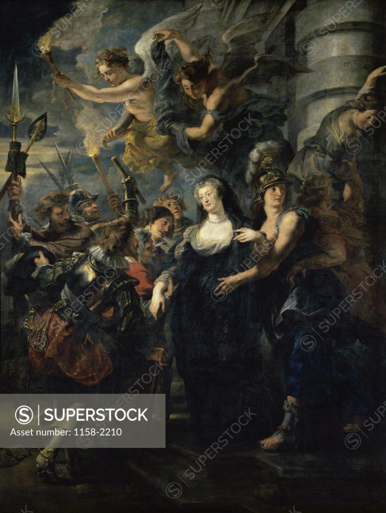 Stock Photo: 1158-2210 The Flight From Blois (Life of Marie de Medici, Queen of France) c.1622-25 Peter Paul Rubens (1577-1640/Flemish) Musee du Louvre, Paris, France