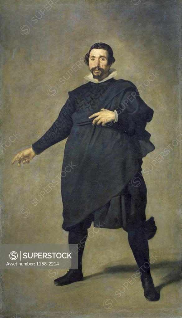 Stock Photo: 1158-2214 Portrait of Pablo from Valladolid by Diego Velazquez, oil on canvas, Circa 1635, (1599-1660), Spain, Madrid, Museo del Prado