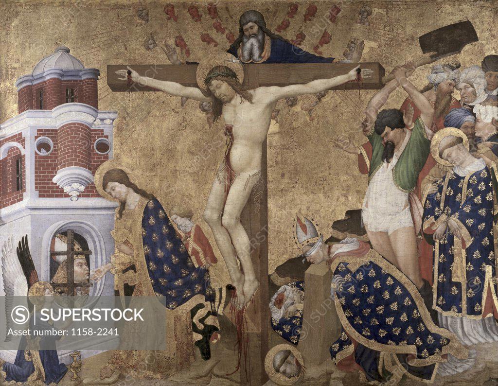Stock Photo: 1158-2241 St. Denis Altarpiece 1416 Henri Bellechose (Active ca. 1415-1440/Netherlandish) Musee du Louvre, Paris 