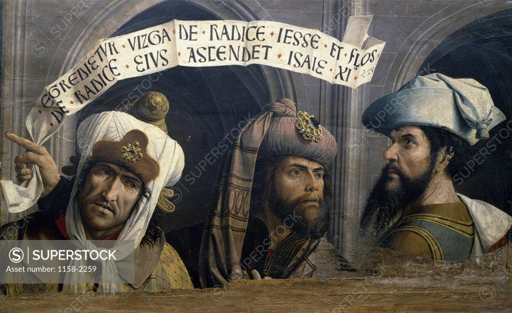 Stock Photo: 1158-2259 Three Prophets,  School of Provence,  Circa 1450,  France,  Paris,  Musee du Louvre