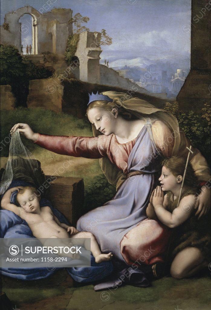 Stock Photo: 1158-2294 The Virgin With the Veil  1515  Raphael (1483-1520/Italian)  Musee du Louvre, Paris 