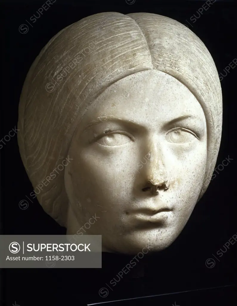 Head of a Woman  16th C. Sculpture  Private Collection, Italy 
