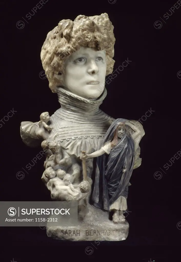 Bust of Sarah Bernhardt by Jean-Leon Gerome, Circa 1890, (1824-1904), France, Paris, Musee D'Orsay