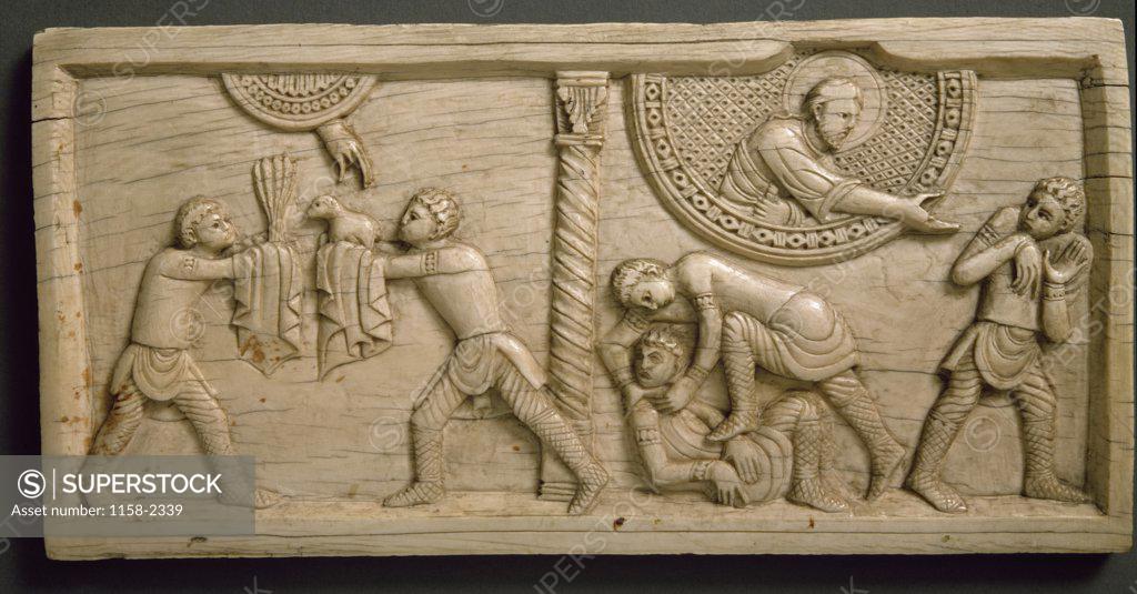 Stock Photo: 1158-2339 Ivory of Salerno, relief