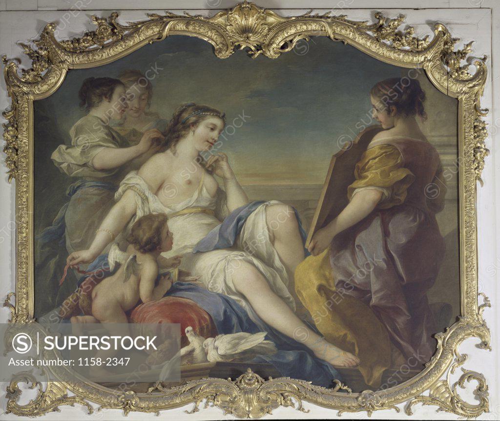 Stock Photo: 1158-2347 France, Ile-de-France, Hotel de Soubise, Chamber of the Princess, Venus in Her Bath by Carle van Loo, 1705-1765
