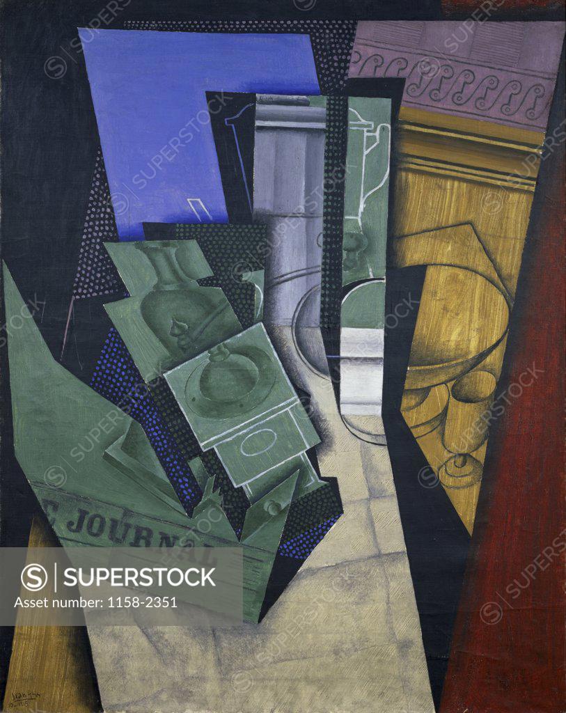 Stock Photo: 1158-2351 The Breakfast  1915 Juan Gris (1887-1927/Spanish) Oil on canvas Musee National d'Art Moderne  