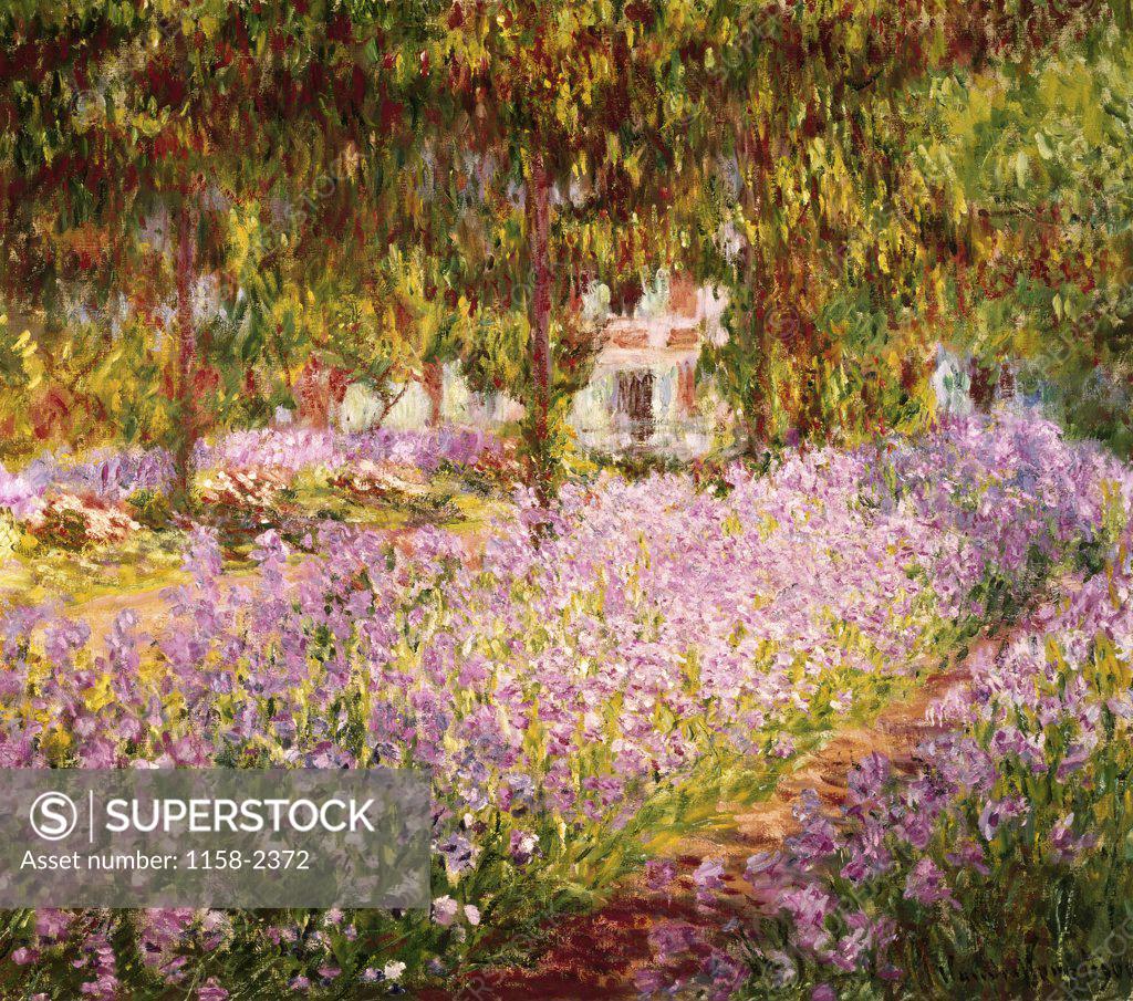 Stock Photo: 1158-2372 The Garden at Giverny  1900 Claude Monet (1840-1926/French) Musee d Orsay, Paris