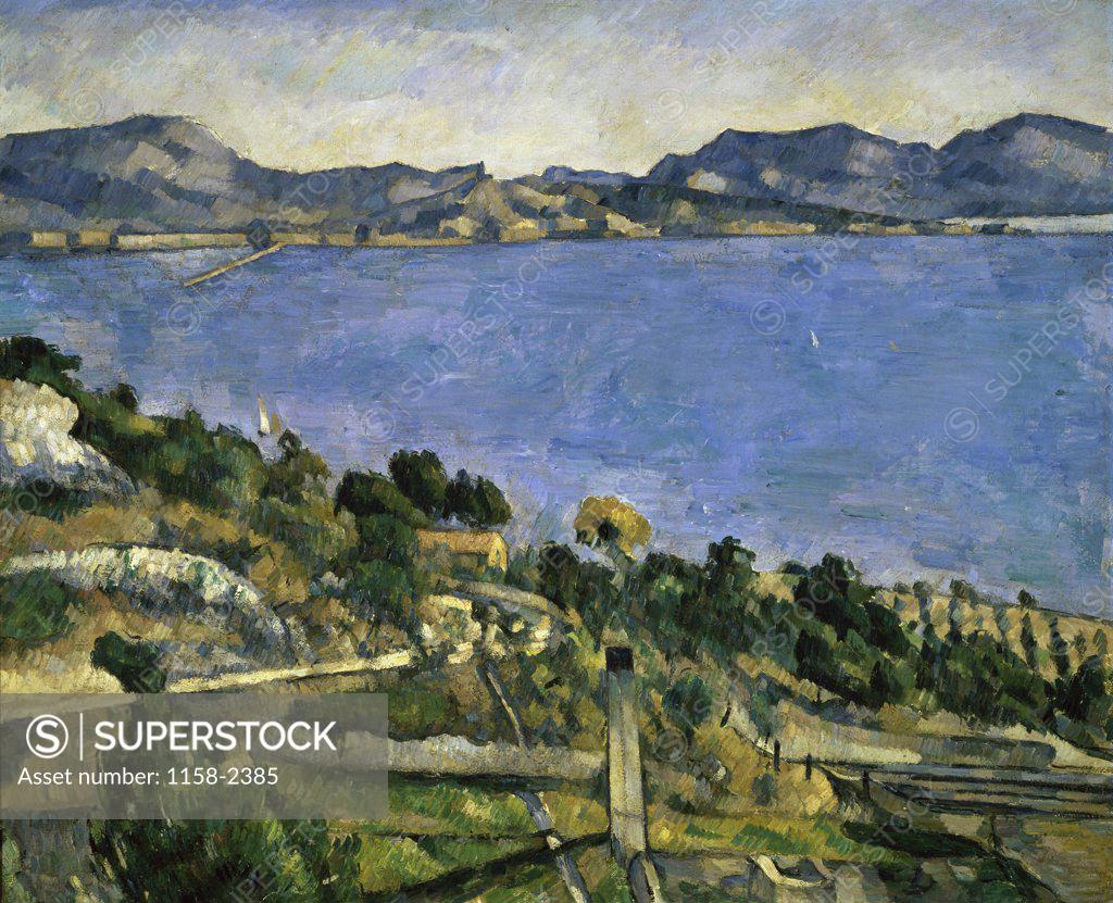 Stock Photo: 1158-2385 L'Estaque c. 1882-1885 Paul Cezanne (1839-1906 French) Musee d'Orsay, Paris, France