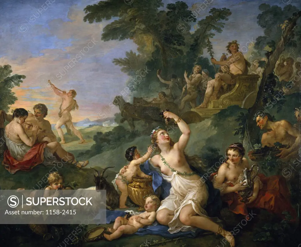 Triumph of Bacchus by Charles Joseph Natoire, (1700-1777), France, Paris, Musee du Louvre