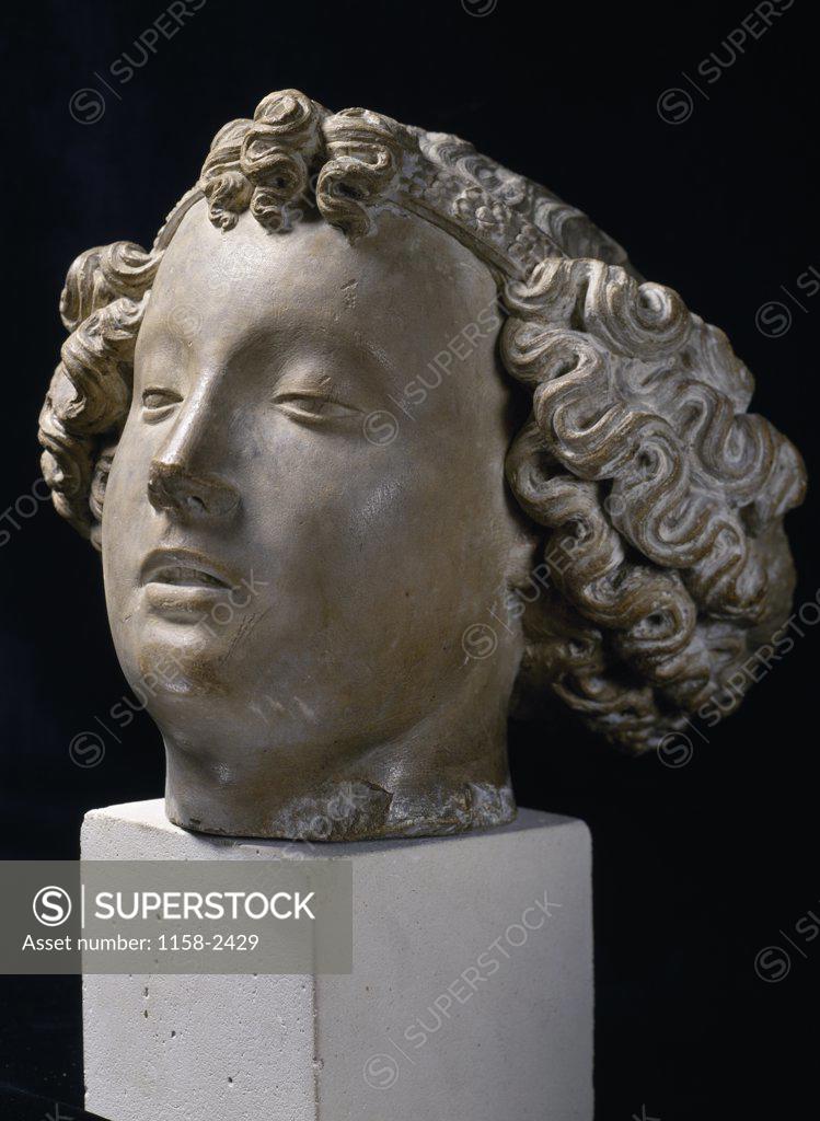 Stock Photo: 1158-2429 Head of an Angel, sculpture, France, Paris, Musee de la Ville de Paris