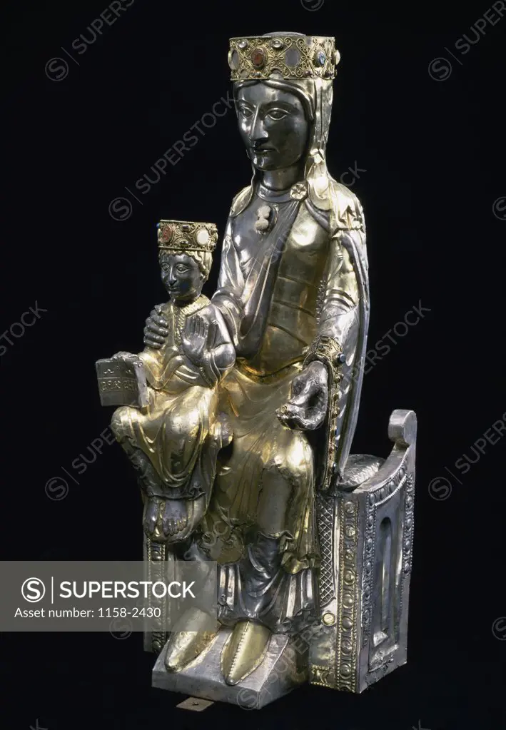 Virgin and Child Enthroned, sculpture