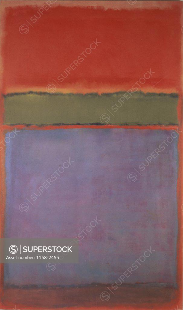 Stock Photo: 1158-2455 No. 6- Violet, Green & Red by Mark Rothko, 1951, 1903-1970