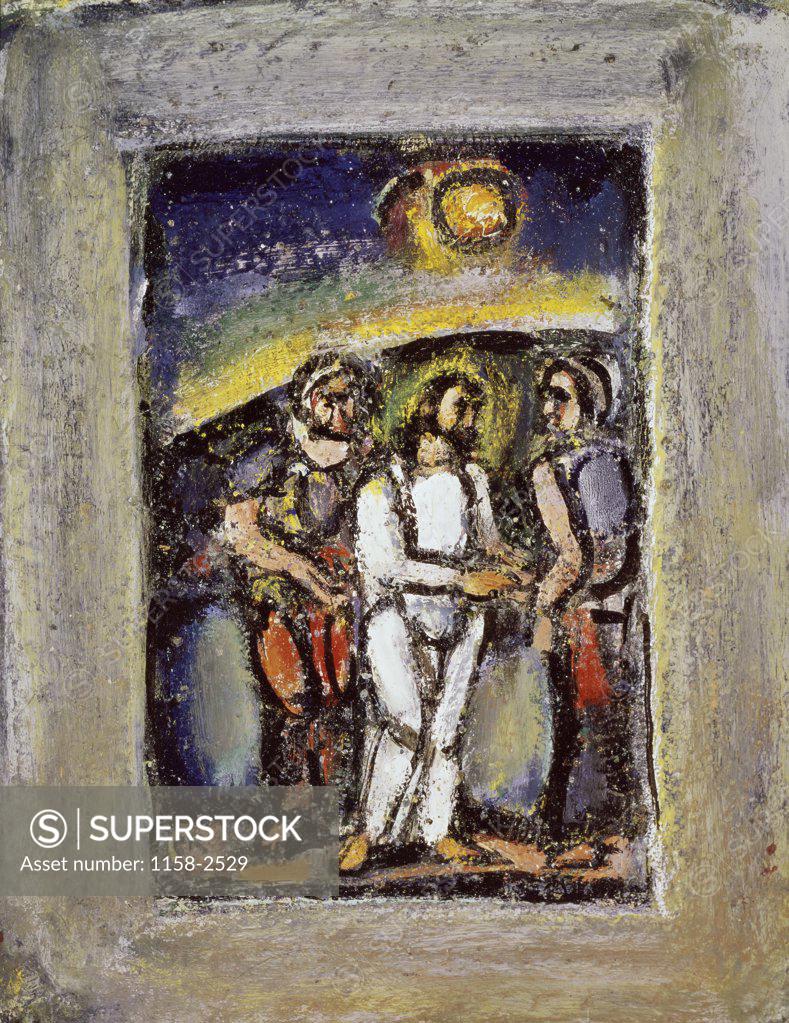 Stock Photo: 1158-2529 Scene of the Passion by Georges Rouault, 1936, 1871-1958, USA, Texas, Private Collection
