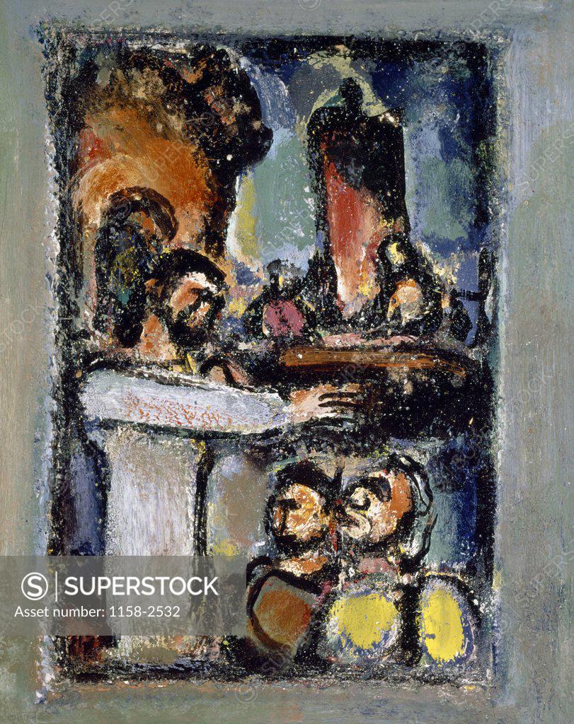 Stock Photo: 1158-2532 Scene of the Passion by Georges Rouault, (1871-1958), USA, Texas, Private Collection