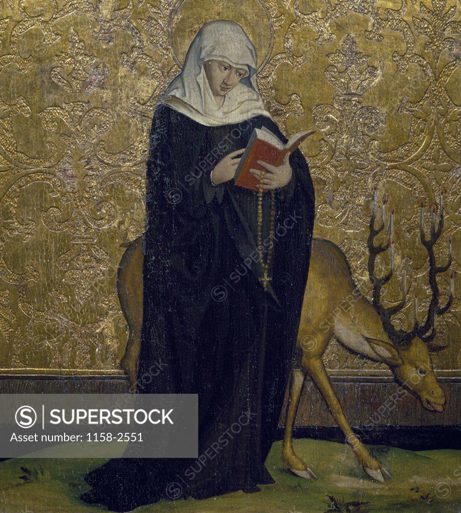 Stock Photo: 1158-2551 Saint Barbara,  Konrad Witz (c. 1405-1446/Swiss),  Private Collection,  Private Collection
