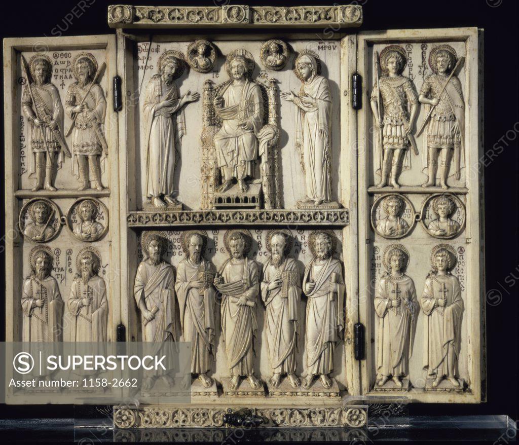 Stock Photo: 1158-2662 Herbaville Triptych 10th-11th Century Byzantine Art 