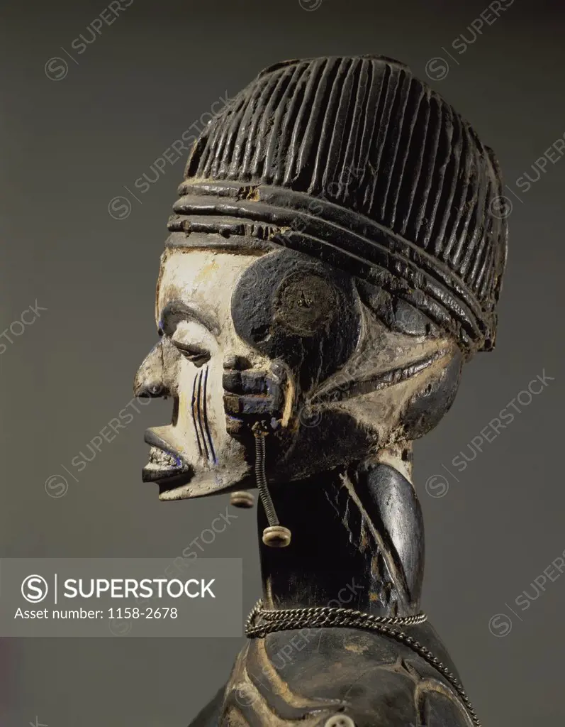 Female Figure Nigerian Art Wood 