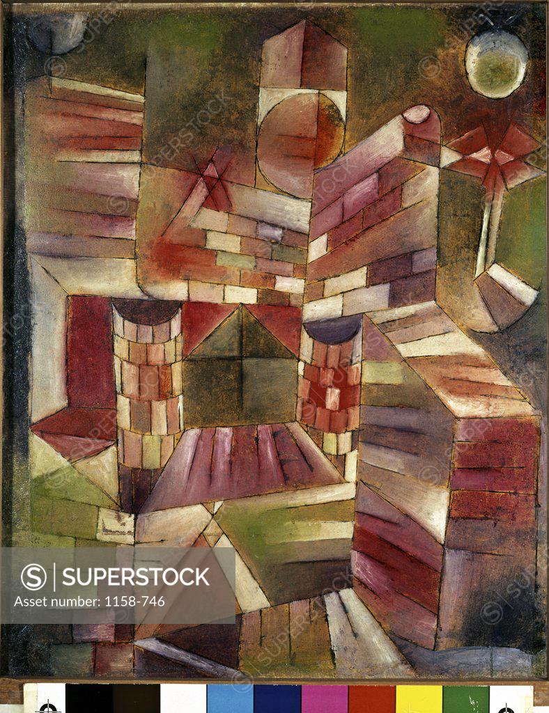 Stock Photo: 1158-746 Architecture from the Window (Architecture a la Fenetre) 1919  Paul Klee (1879-1940/Swiss)     
