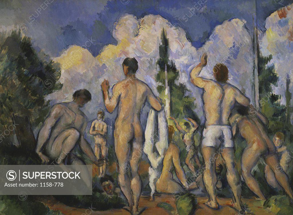 Stock Photo: 1158-778 The Bathers c.1890-1892 Paul Cezanne (1839-1906 French) Musee d'Orsay, Paris, France 