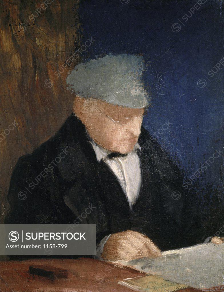 Stock Photo: 1158-799 Auguste, the Artist's Father  19th C.  Edgar Degas (1834-1917/French)  Musee d'Orsay, Paris  