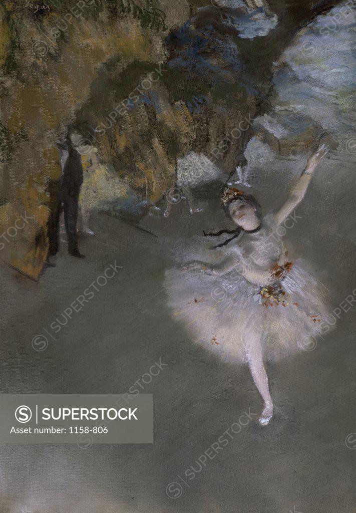 Stock Photo: 1158-806 The Star 1878 Edgar Degas (1834 -1917 French)  Pastel on paper Musee d' Orsay, Paris, France