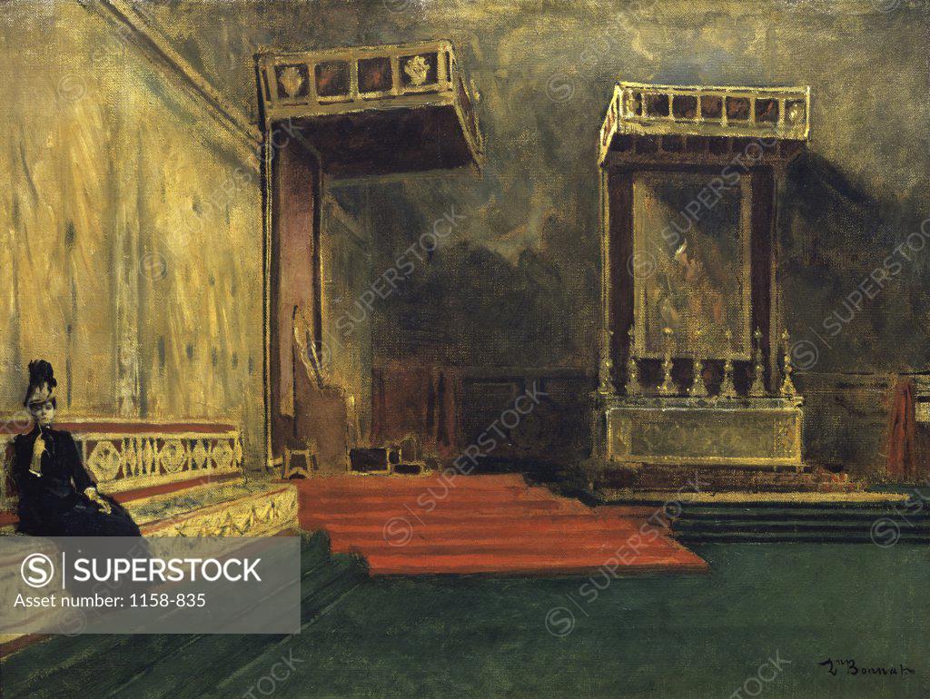 Stock Photo: 1158-835 Interior of the Sistine Chapel  (Interieur de la Chapelle Sistine) Leon Joseph Florentin Bonnat (1834-1922/French)  Musee du Louvre, Paris  