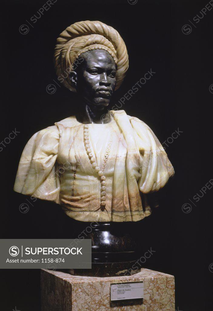 Stock Photo: 1158-874 Negre du Soudan 1857 Sculpture Charles Henri Joseph Cordier 1827-1905/French Muse d'Orsay, Paris