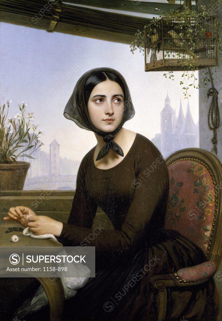 Stock Photo: 1158-898 Rigolette by Joseph Desire Court, (1797-1865)