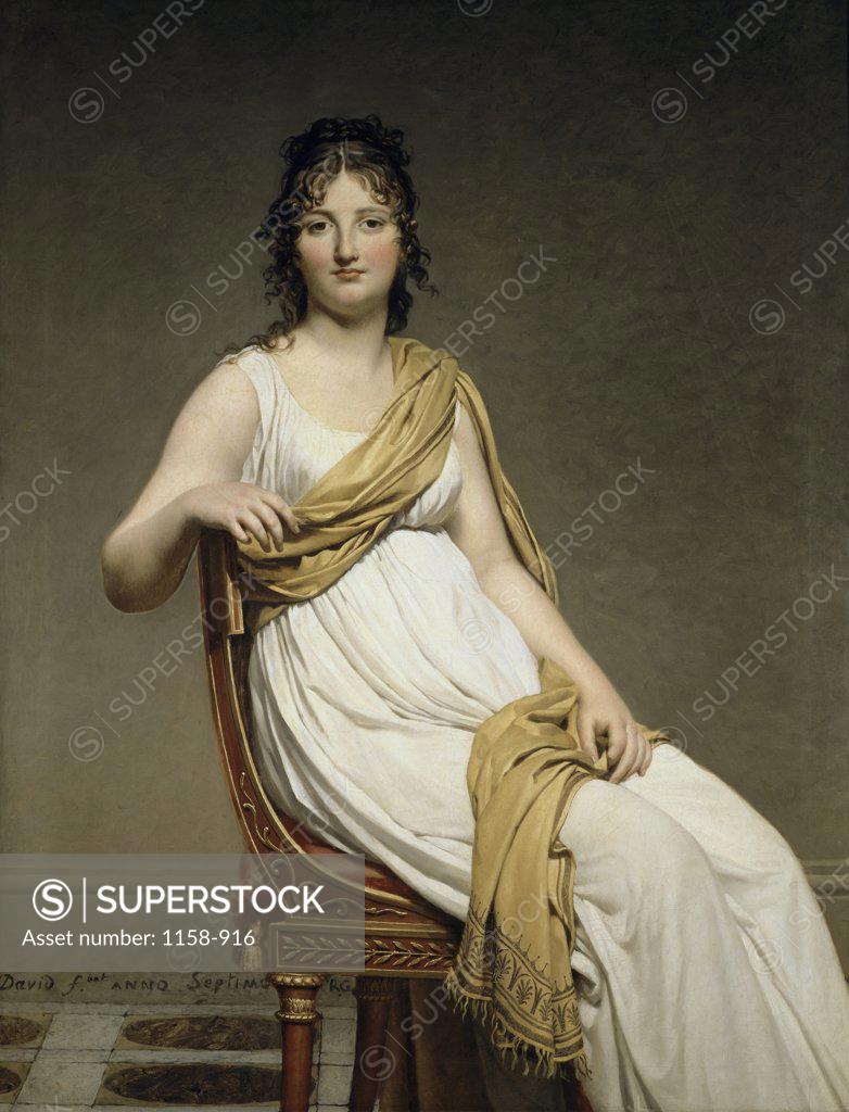 Stock Photo: 1158-916 Portrait of Madame Verninac  1798-99 Jacques-Louis David (1748-1825/French)  Musee du Louvre, Paris 