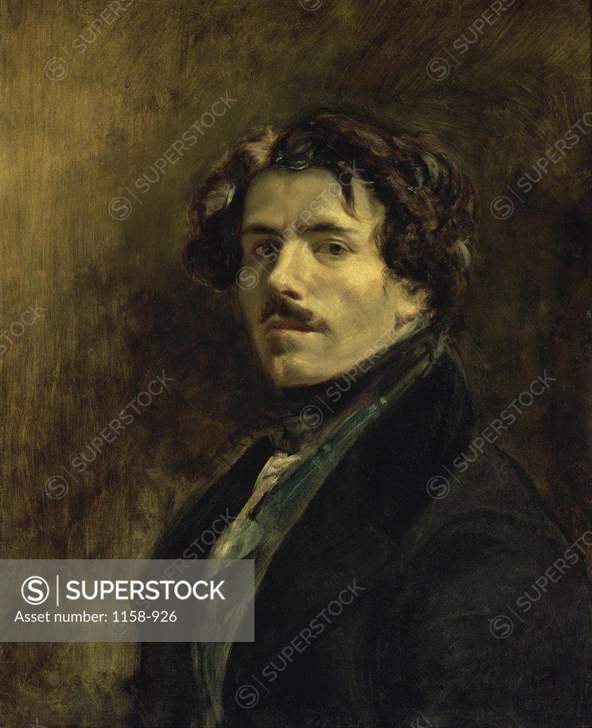Stock Photo: 1158-926 Portrait of the Artist  Eugene Delacroix (1798-1863/French)  Musee du Louvre, Paris 