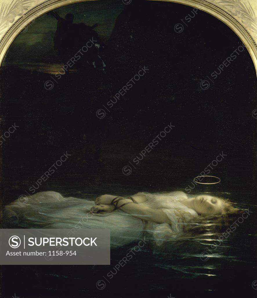 Stock Photo: 1158-954 The Young Martyr  (La Jeune Martyre)  19th C Paul Delaroche (1797-1856/French)  Oil on Canvas  Musee du Louvre, Paris 