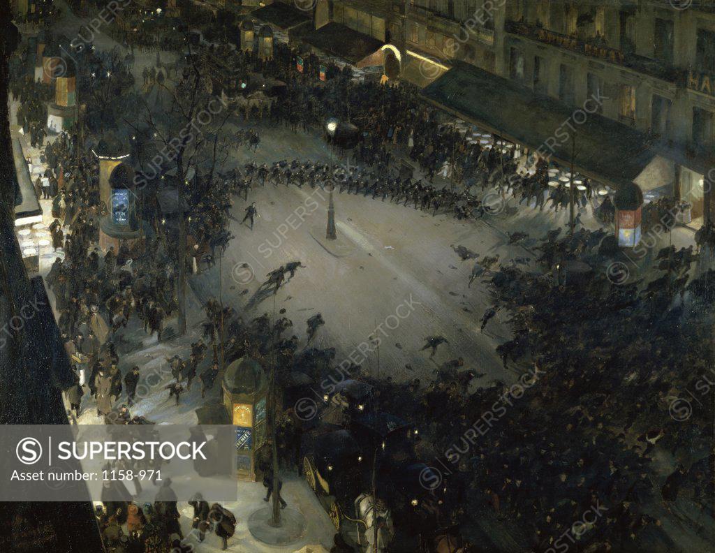 Stock Photo: 1158-971 The Attack by Andre Devambez, 1867-1943, France, Paris, Musee d'Orsay