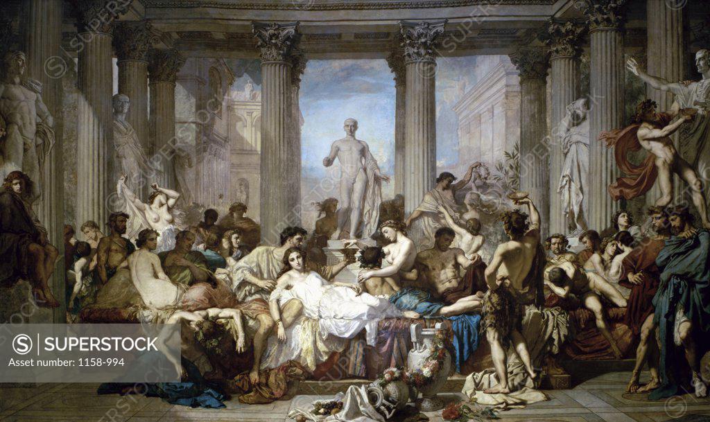 Stock Photo: 1158-994 The Decadence of the Romans  Les Romains de la Decadence  c. 1847  Thomas Couture (1815-1879/French)  Musee d'Orsay, Paris 