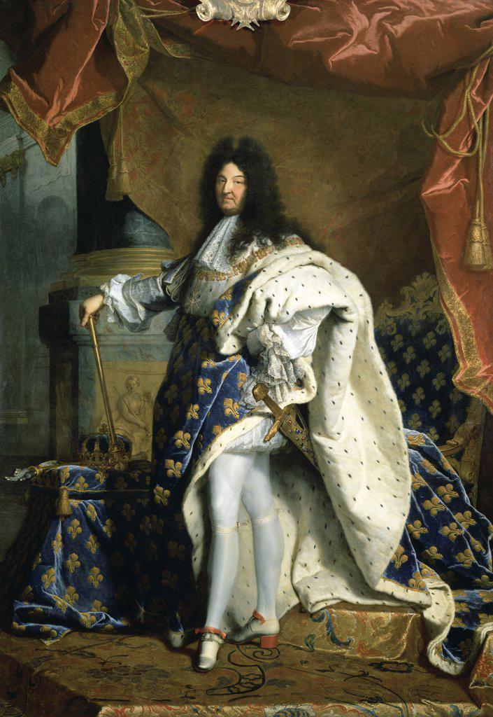 Louis XIV, King of France  1701  Hyacinthe Rigaud (1659-1743/French)  Musee du Louvre, Paris 