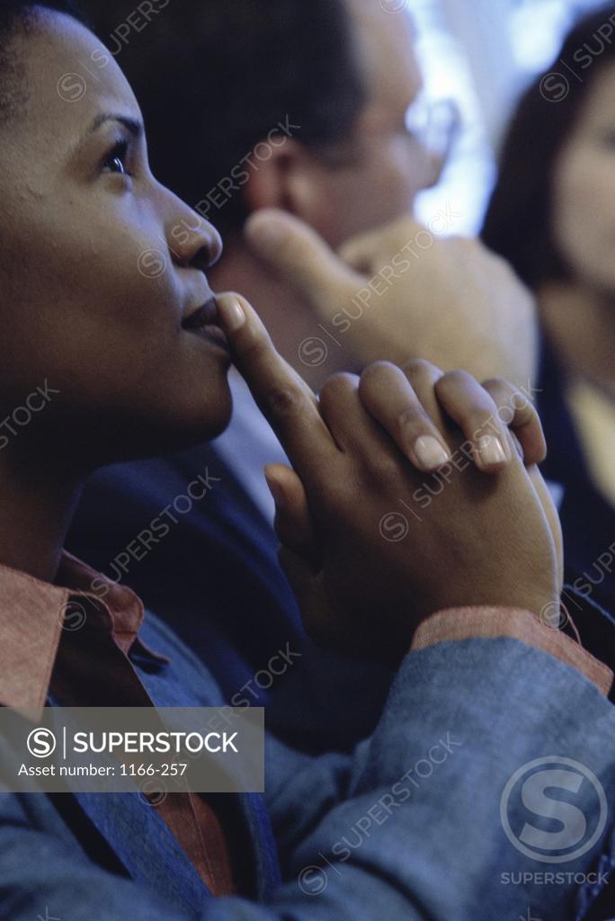 Stock Photo: 1166-257 Side profile of a businesswoman