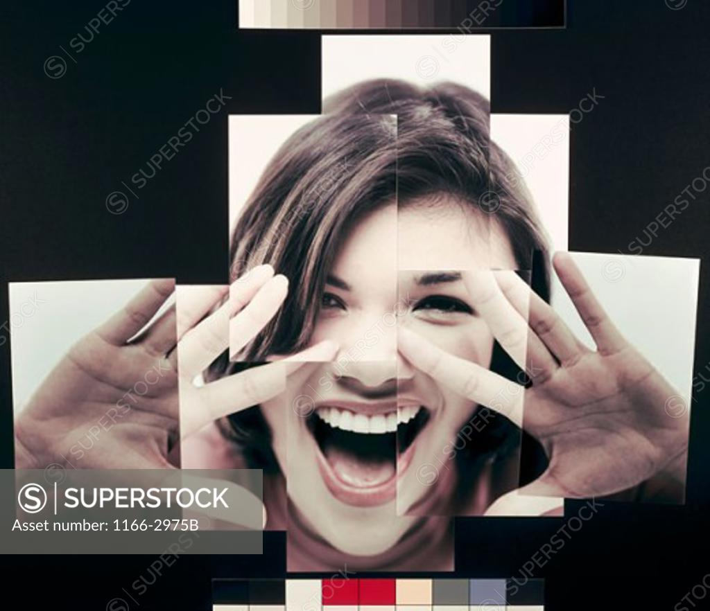 Stock Photo: 1166-2975B Portrait of a young woman shouting