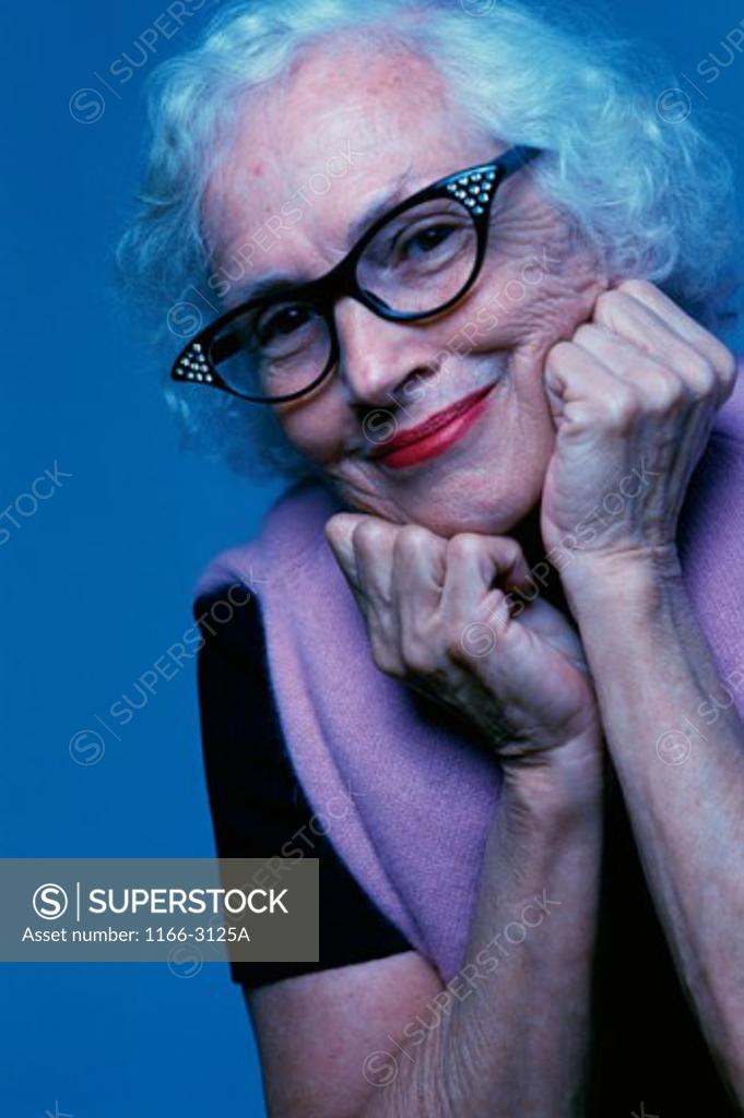 Stock Photo: 1166-3125A Portrait of a senior woman smiling