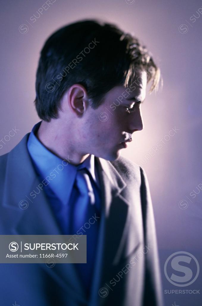 Stock Photo: 1166R-4597 Side profile of a businessman