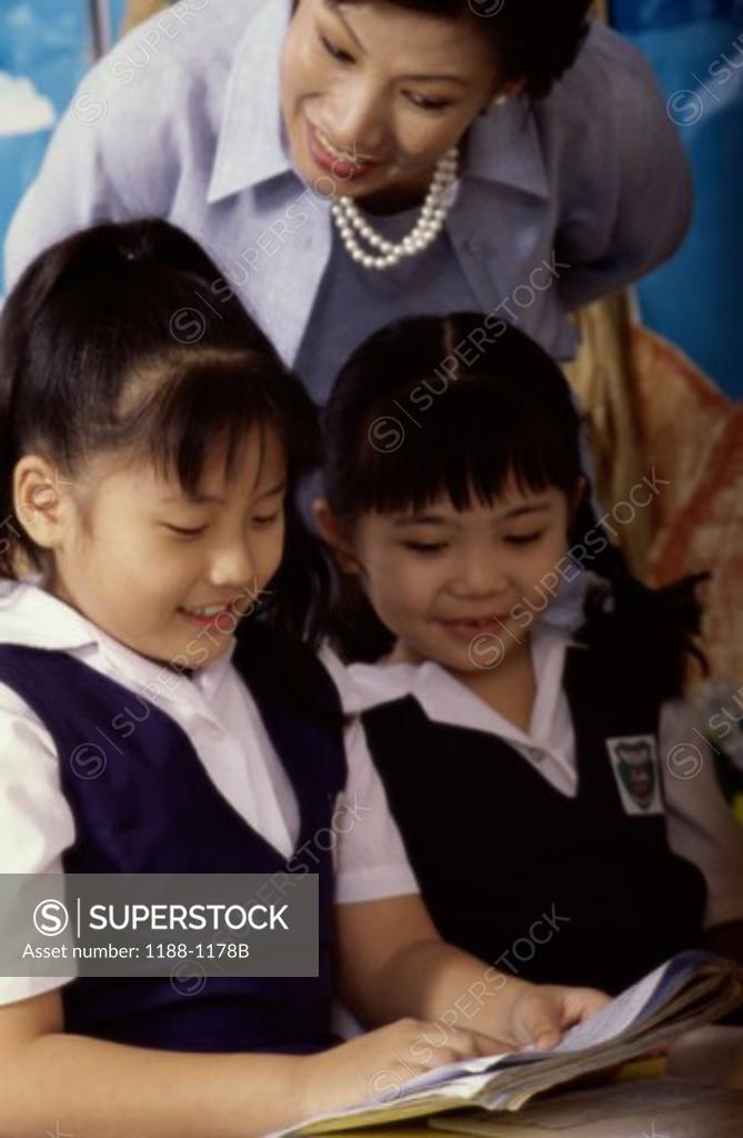 Stock Photo: 1188-1178B Group of children in a classroom