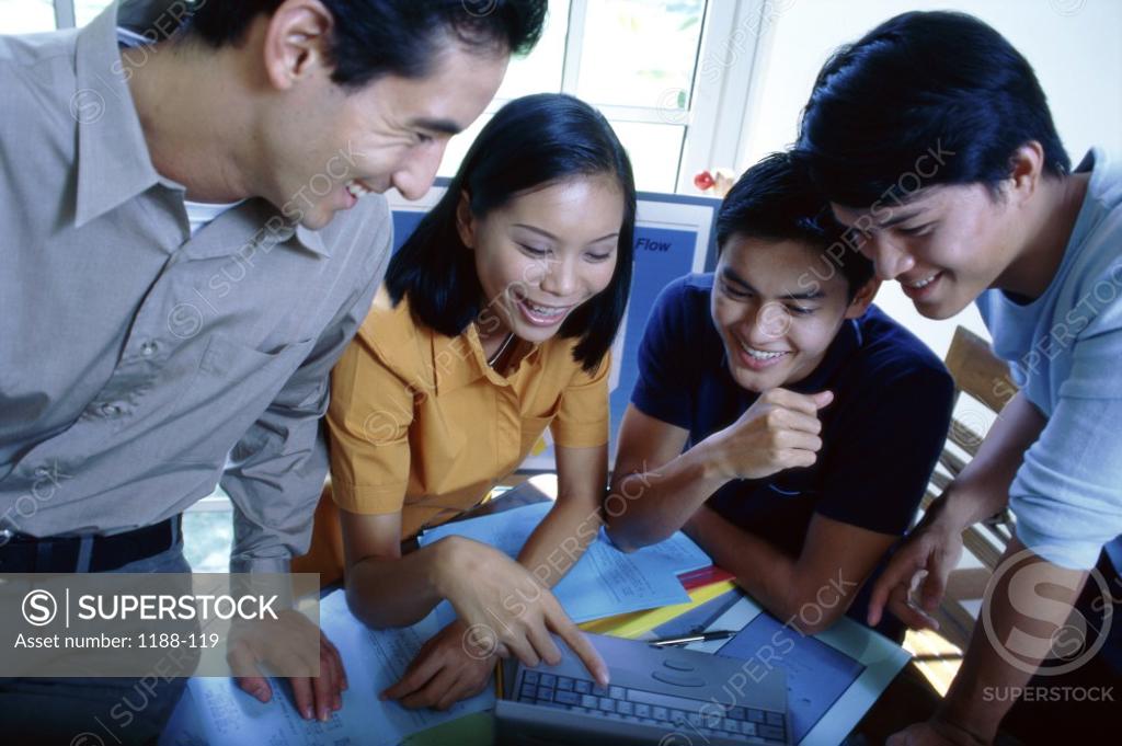 Stock Photo: 1188-119 Close-up of a group of business executives smiling