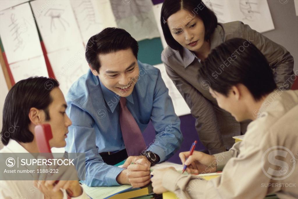 Stock Photo: 1188-232 Business executives in a meeting
