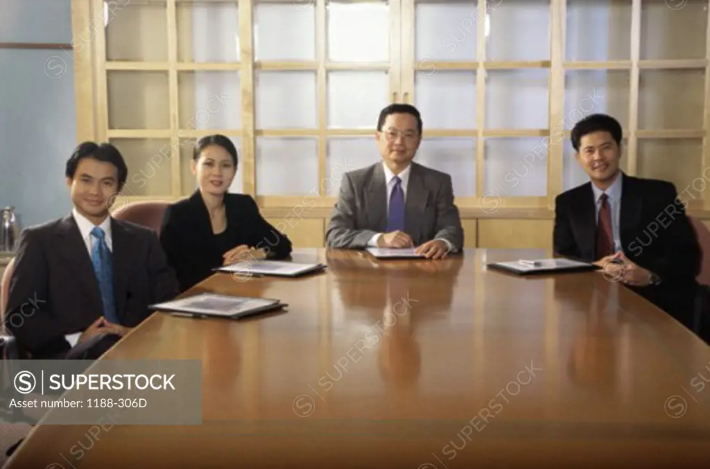 Group of business executives in a meeting