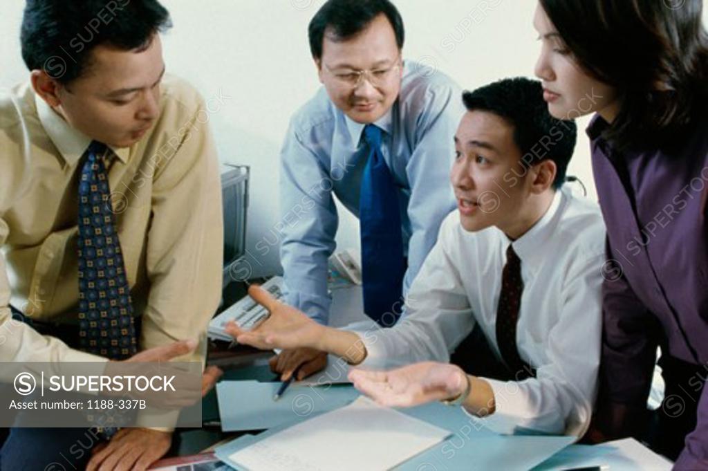 Stock Photo: 1188-337B Business executives in a meeting
