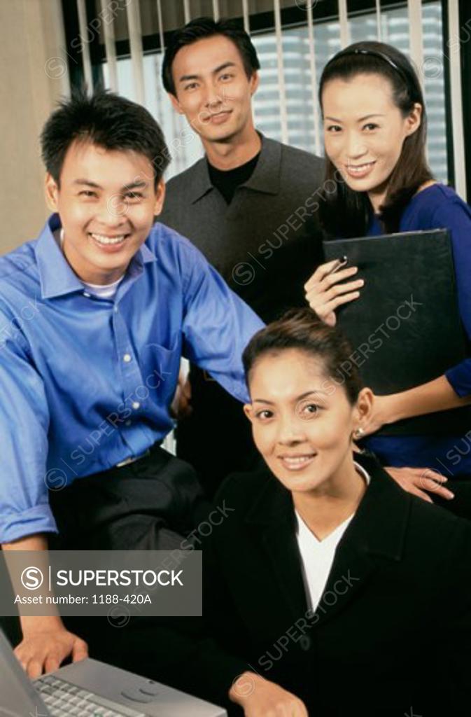 Stock Photo: 1188-420A Portrait of business executives in an office