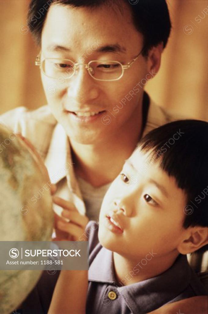 Stock Photo: 1188-581 Father teaching his son