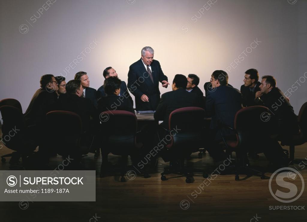 Stock Photo: 1189-187A Group of businessmen in a meeting