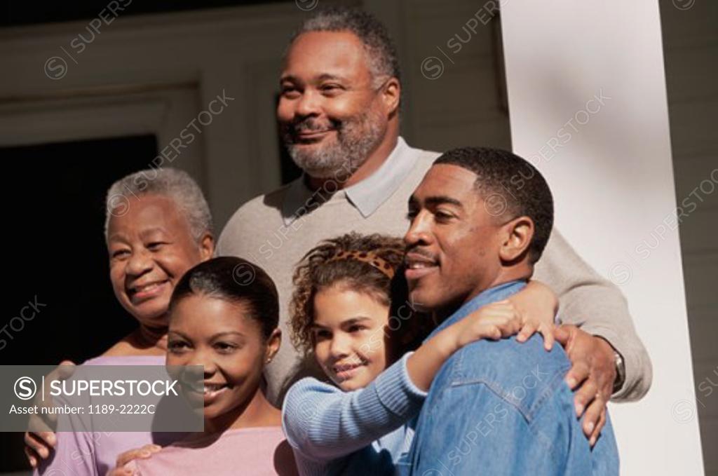 Stock Photo: 1189-2222C Close-up of a family smiling
