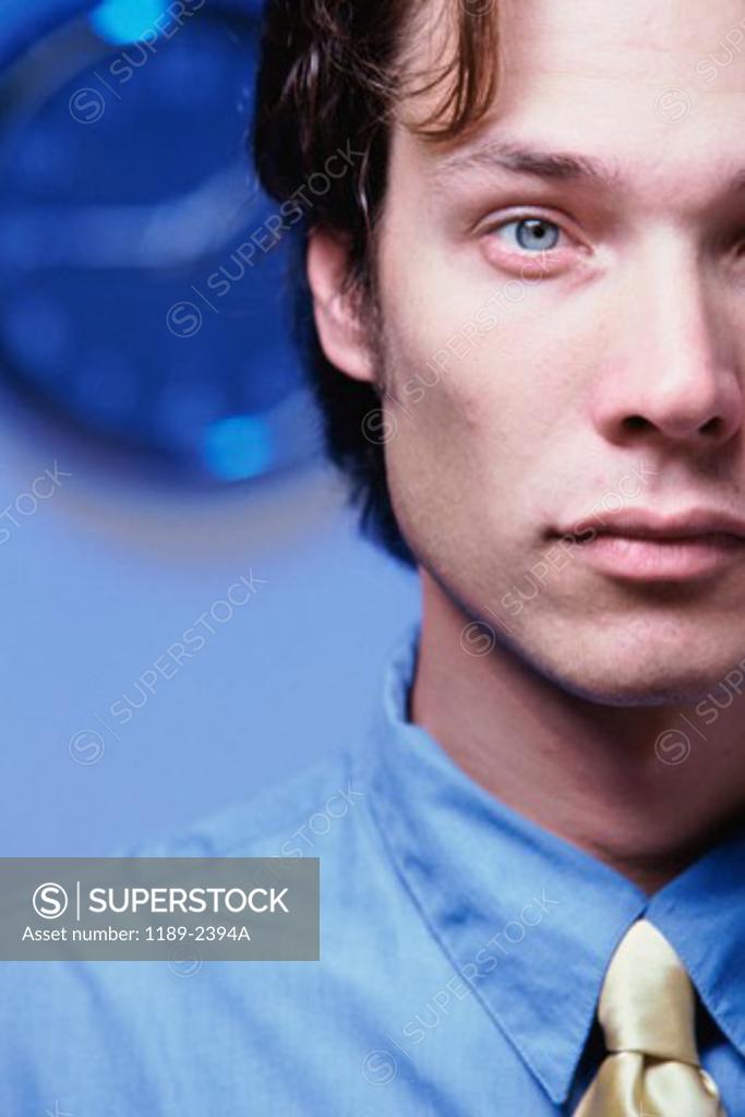 Stock Photo: 1189-2394A Close-up of a businessman looking ahead