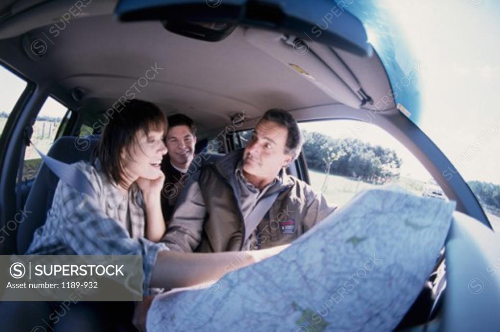 Stock Photo: 1189-932 Parents in a car with their son