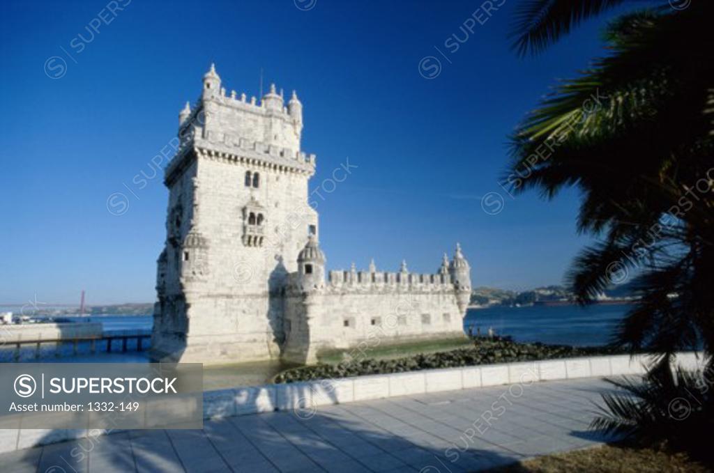 Stock Photo: 1332-149 Belem Tower Lisbon Portugal  